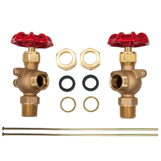 Bronze Water Gauge Valve Set for Boiler Steamer Return Tank SS Ball Check