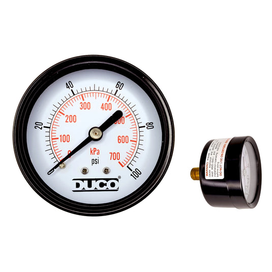 Pressure Gauge Steam/Air/Gas Metal Casing Male Back Connector