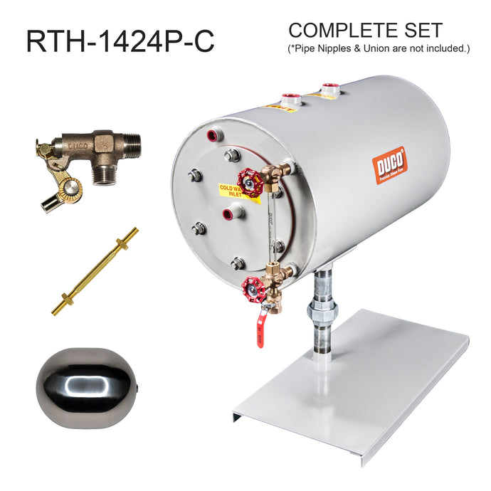 Stainless Steel Pipe-Mount Horizontal Return Tank Complete P-Series