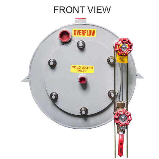 Stainless Steel Horizontal Return Tank with Valves F-Series