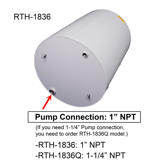 Stainless Steel Vertical Return Tank Only F-Series