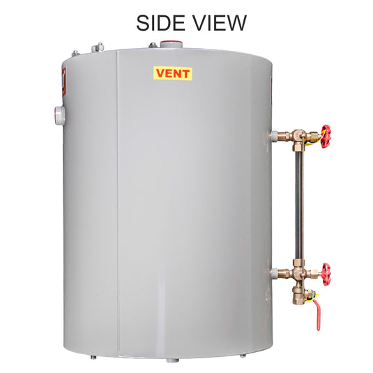 Stainless Steel Vertical Return Tank with Valves F-Series