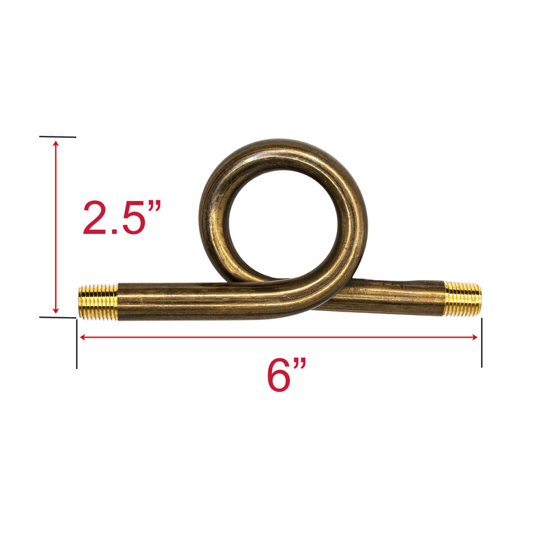 Load image into Gallery viewer, High Pressure Siphon Pigtail 1/4&quot; NPT 180° Coil Brass for Steam
