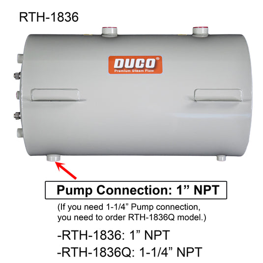 Stainless Steel Horizontal Return Tank Only F-Series