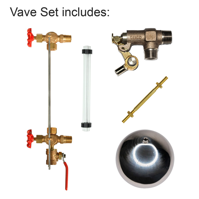 RTH-PK14 Water Gauge & Float Valve Set for Horizontal Return Tank F & P-Series