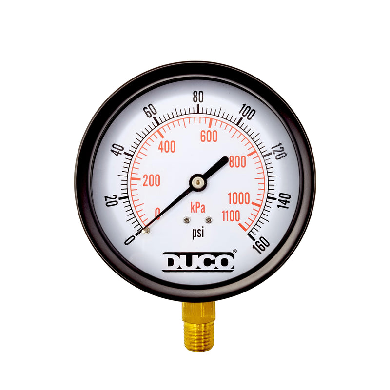 Load image into Gallery viewer, Pressure Gauge Steam/Air/Gas Metal Casing 1/4&quot; Bottom Connector
