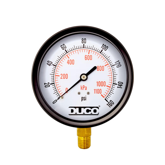 Pressure Gauge Steam/Air/Gas Metal Casing 1/4" Bottom Connector