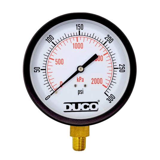 Pressure Gauge Steam/Air/Gas Metal Casing 1/4" Bottom Connector